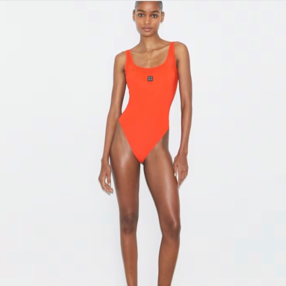 New Tory Burch Mesh Tank Swimsuit – Size Small, Deep Poppy Red - Picture 4 of 8